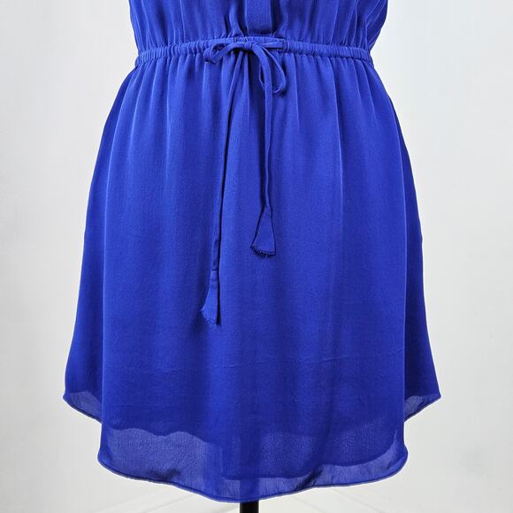 Aritzia Babaton Blue Silk Mini Dress Sleeveless With Pockets | Women's Small - Picture 11 of 16